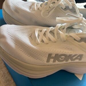 Hoka White Athletic Sneakers
